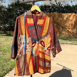Soft Surroundings Multicolor Patchwork Blazer